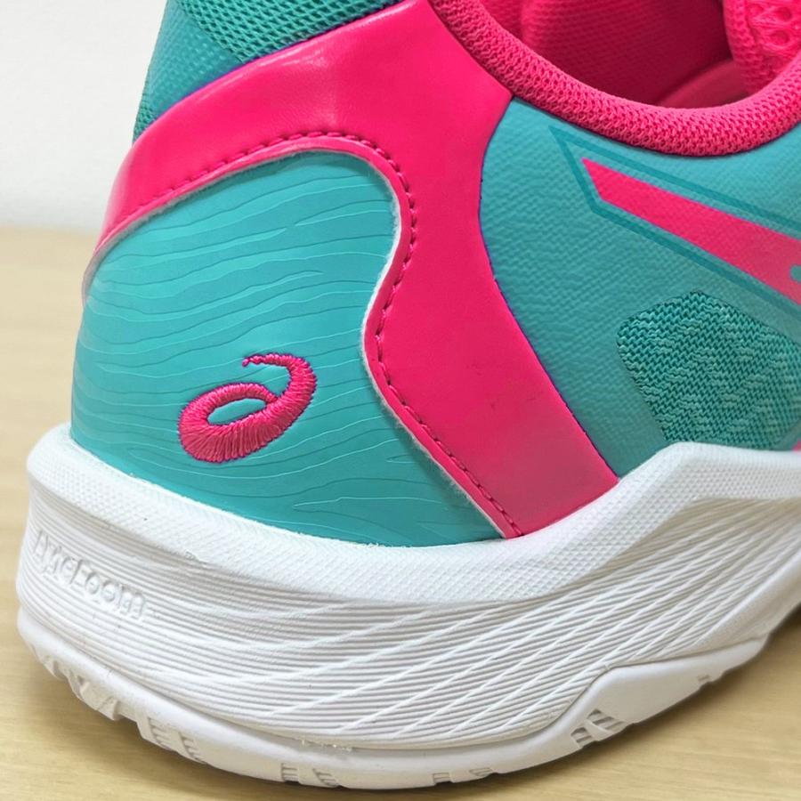 【サイズ交換送料無料】アシックス バレーボールシューズ V-SWIFT FF 3 SO オリジナルデザイン ローカット 紐タイプ メンズ レディース 水色×桃色×黒 VA02 | ASICS | 18