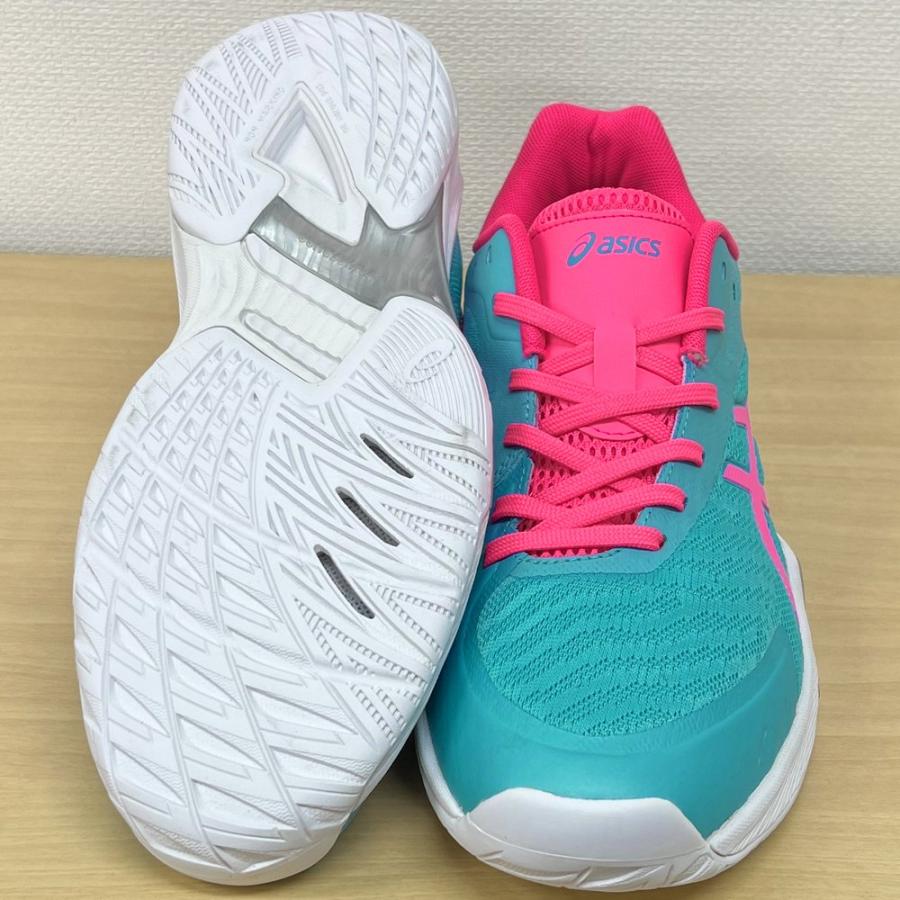 【サイズ交換送料無料】アシックス バレーボールシューズ V-SWIFT FF 3 SO オリジナルデザイン ローカット 紐タイプ メンズ レディース 水色×桃色×黒 VA02 | ASICS | 06