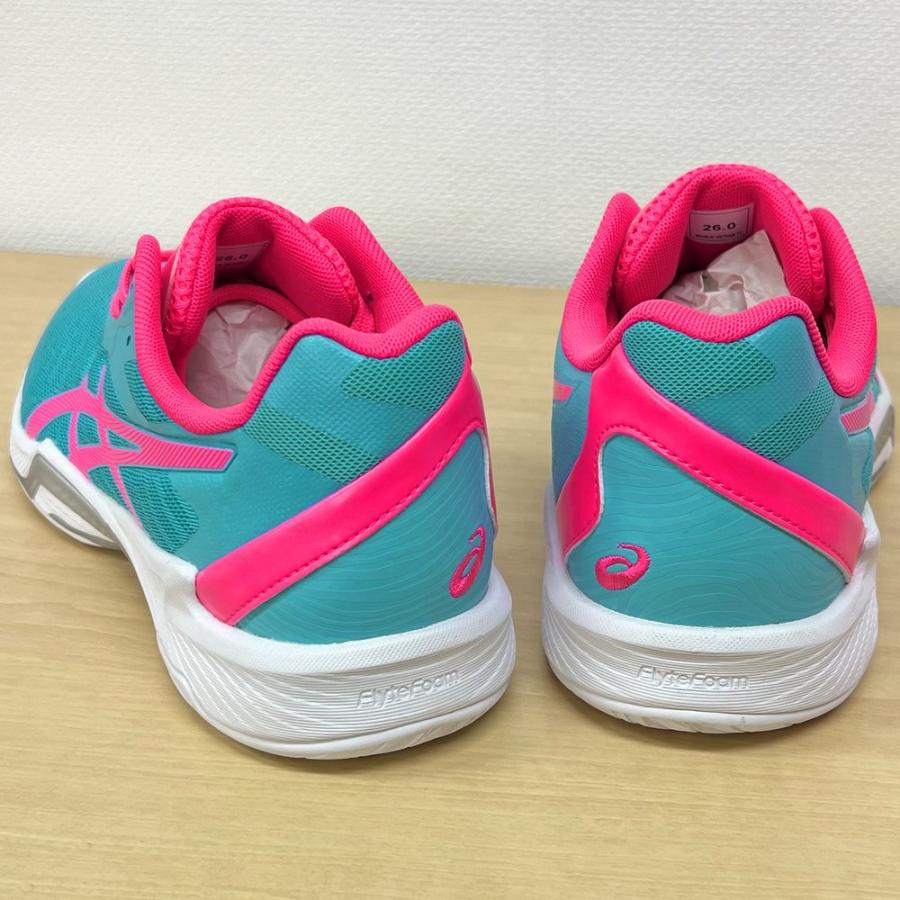 【サイズ交換送料無料】アシックス バレーボールシューズ V-SWIFT FF 3 SO オリジナルデザイン ローカット 紐タイプ メンズ レディース 水色×桃色×黒 VA02 | ASICS | 07