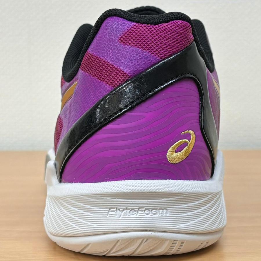 【サイズ交換送料無料】アシックス バレーボールシューズ V-SWIFT FF 3 SO オリジナルデザイン ローカット 紐タイプ メンズ レディース 紫×黒×金 VA04 | ASICS | 14