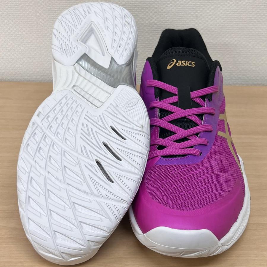 【サイズ交換送料無料】アシックス バレーボールシューズ V-SWIFT FF 3 SO オリジナルデザイン ローカット 紐タイプ メンズ レディース 紫×黒×金 VA04 | ASICS | 06