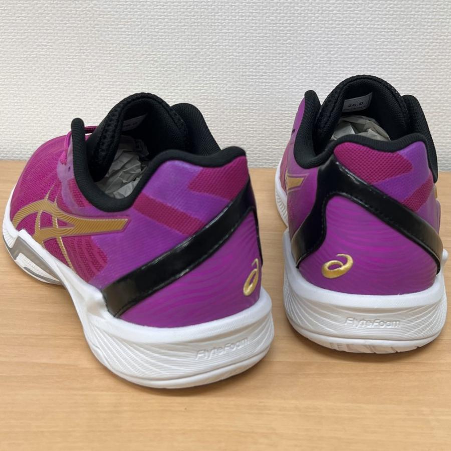 【サイズ交換送料無料】アシックス バレーボールシューズ V-SWIFT FF 3 SO オリジナルデザイン ローカット 紐タイプ メンズ レディース 紫×黒×金 VA04 | ASICS | 07