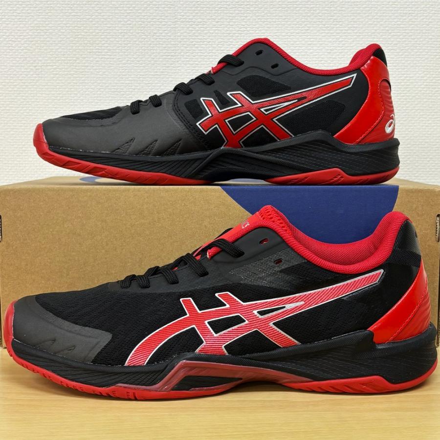 【サイズ交換送料無料】アシックス 2E 4E バレーボールシューズ V-SWIFT FF 3 SO オリジナルデザイン ローカット 紐タイプ 幅広 ワイド 甲高 赤×黒×銀 VA05 | ASICS | 07