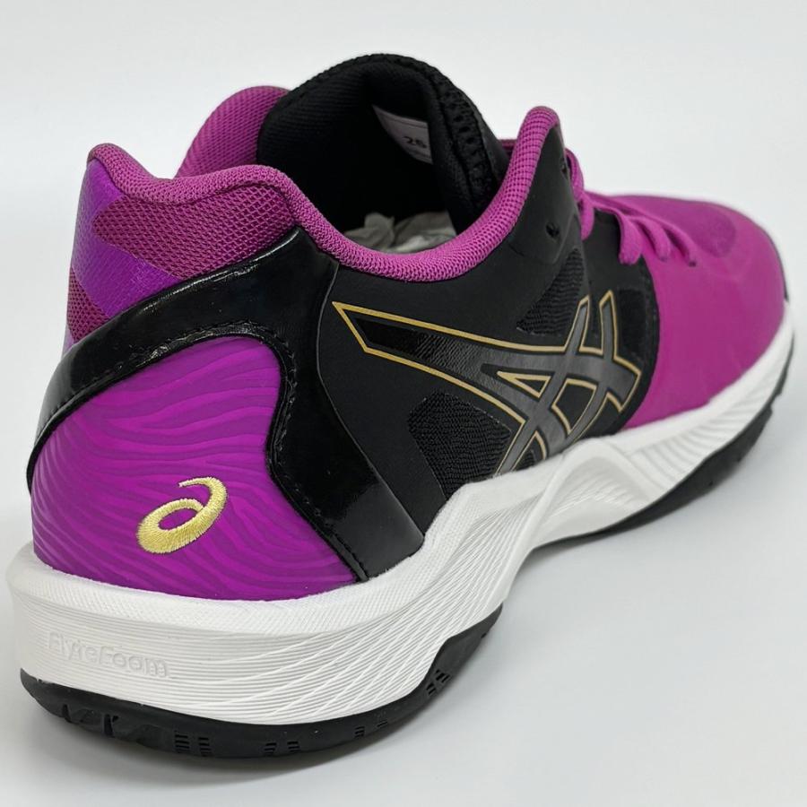 【サイズ交換送料無料】アシックス バレーボールシューズ V-SWIFT FF 3 SO オリジナルデザイン ローカット 紐タイプ メンズ レディース 紫×黒×金 VA07 | ASICS | 09