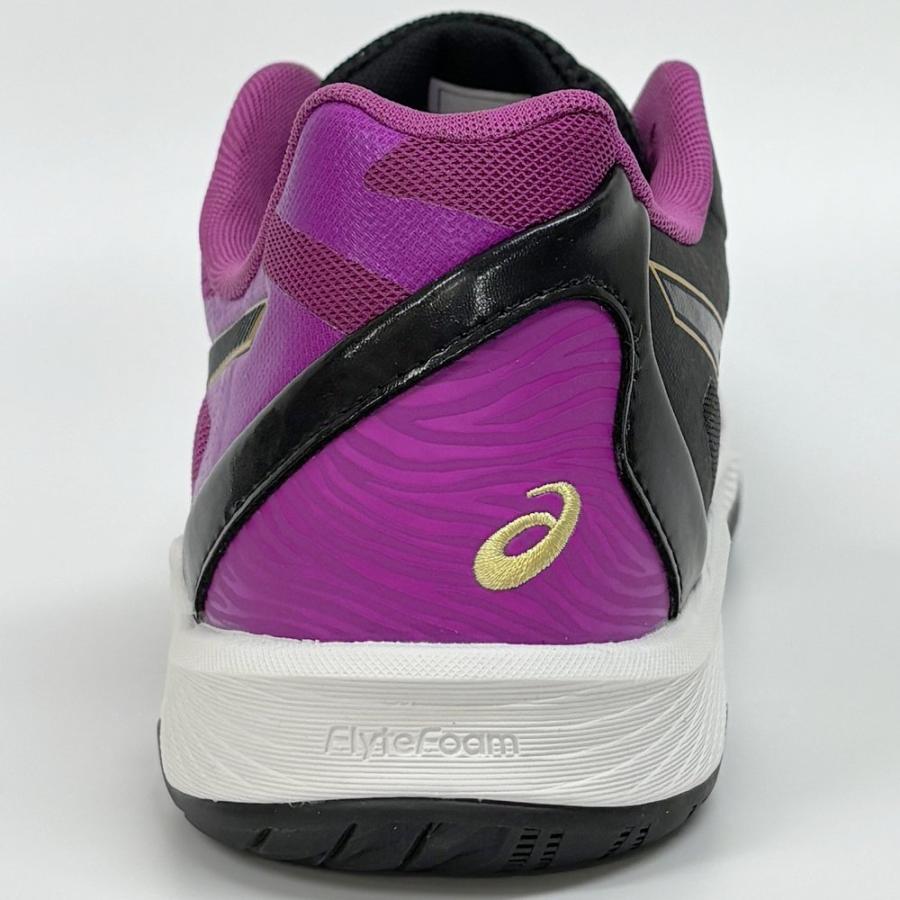 【サイズ交換送料無料】アシックス バレーボールシューズ V-SWIFT FF 3 SO オリジナルデザイン ローカット 紐タイプ メンズ レディース 紫×黒×金 VA07 | ASICS | 10