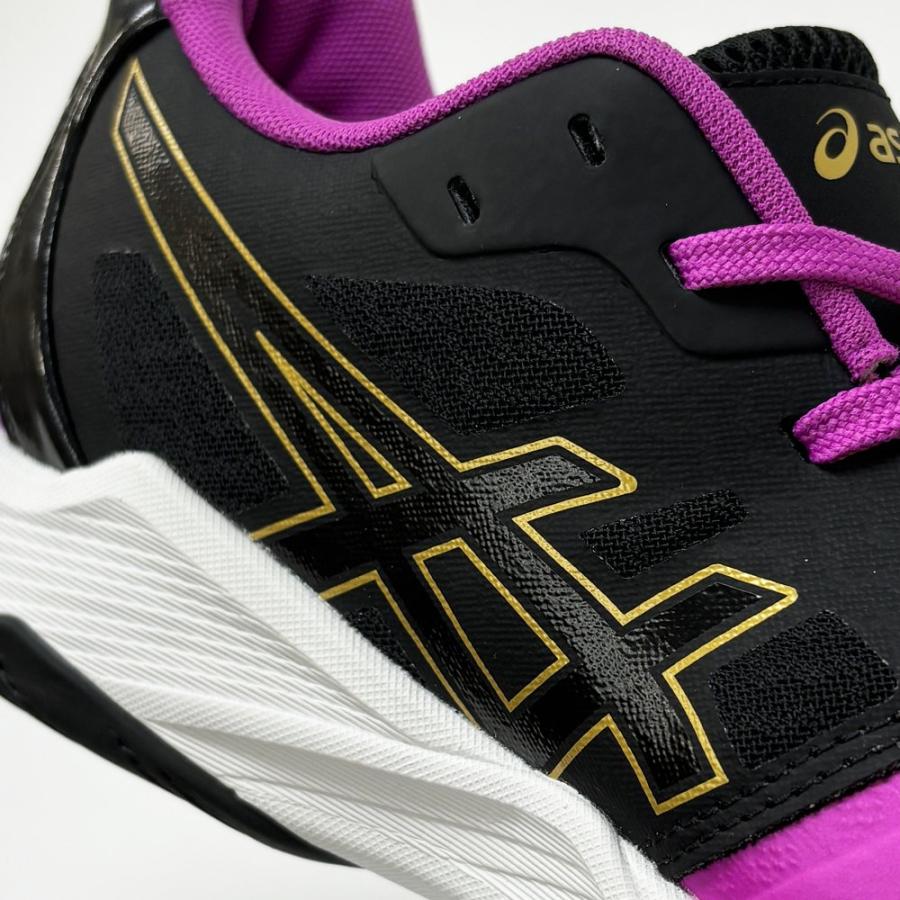 【サイズ交換送料無料】アシックス バレーボールシューズ V-SWIFT FF 3 SO オリジナルデザイン ローカット 紐タイプ メンズ レディース 紫×黒×金 VA07 | ASICS | 12