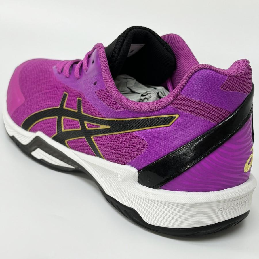 【サイズ交換送料無料】アシックス バレーボールシューズ V-SWIFT FF 3 SO オリジナルデザイン ローカット 紐タイプ メンズ レディース 紫×黒×金 VA07 | ASICS | 14