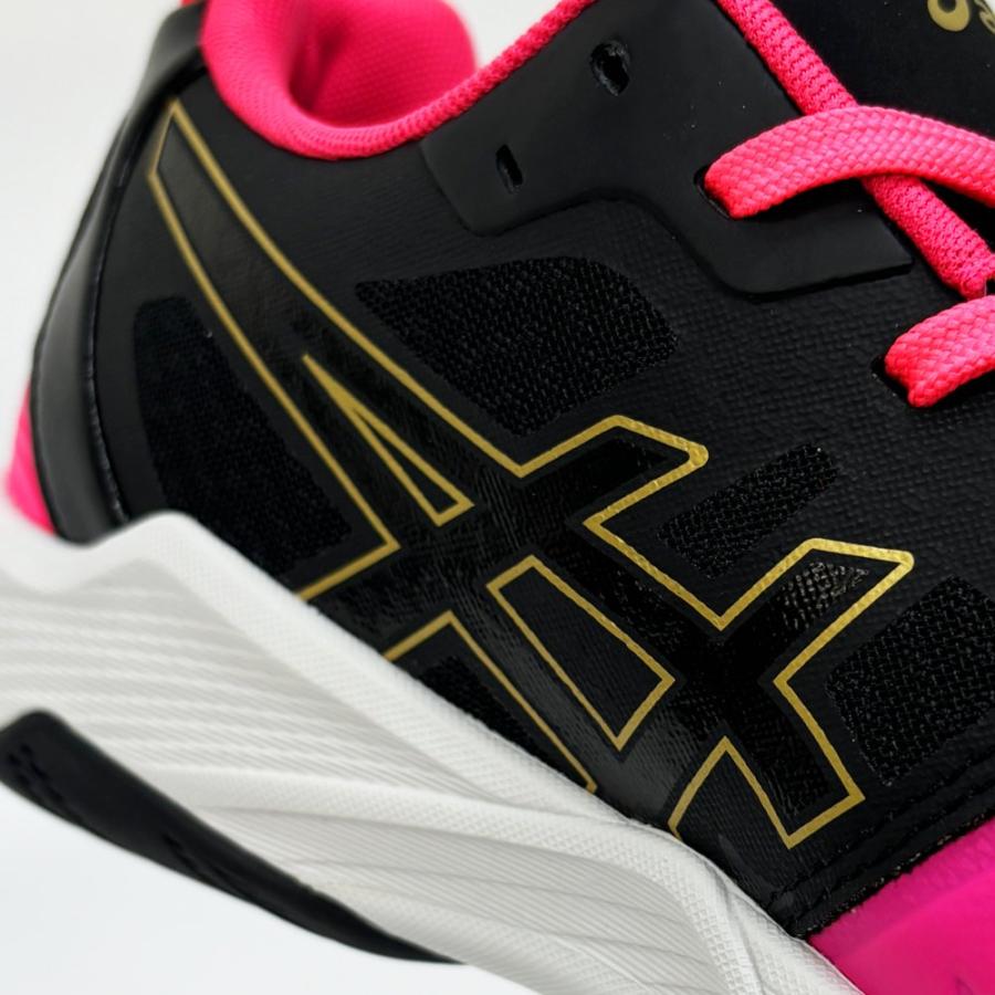 【サイズ交換送料無料】アシックス 2E 4E バレーボールシューズ V-SWIFT FF 3 SO オリジナルデザイン ローカット 紐タイプ 幅広 ワイド 甲高 桃×黒×金 VA10 | ASICS | 12