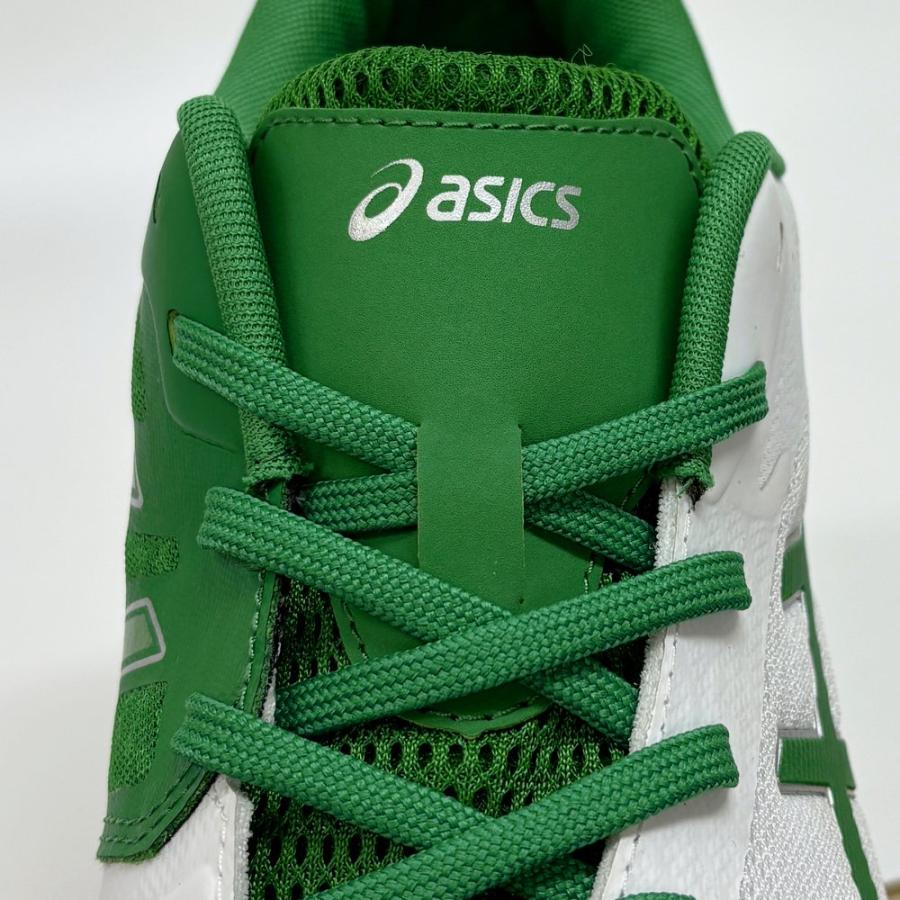 【サイズ交換送料無料】アシックス 2E 4E バレーボールシューズ V-SWIFT FF 3 SO オリジナルデザイン ローカット 紐タイプ 幅広 ワイド 甲高 白×緑×銀 VA17 | ASICS | 14