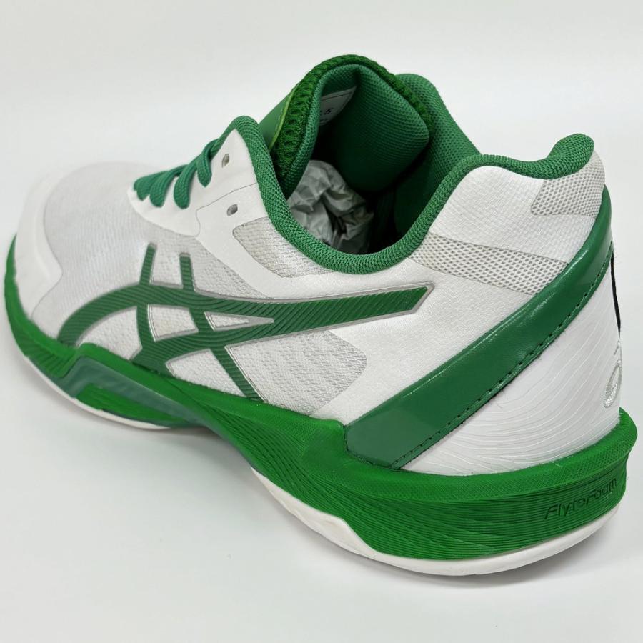 【サイズ交換送料無料】アシックス 2E 4E バレーボールシューズ V-SWIFT FF 3 SO オリジナルデザイン ローカット 紐タイプ 幅広 ワイド 甲高 白×緑×銀 VA17 | ASICS | 15