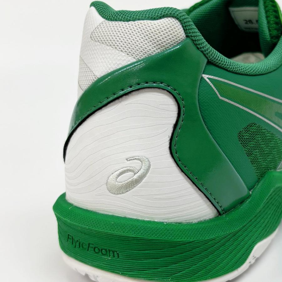 【サイズ交換送料無料】アシックス 2E 4E バレーボールシューズ V-SWIFT FF 3 SO オリジナルデザイン ローカット 紐タイプ 幅広 ワイド 甲高 白×緑×銀 VA17 | ASICS | 16