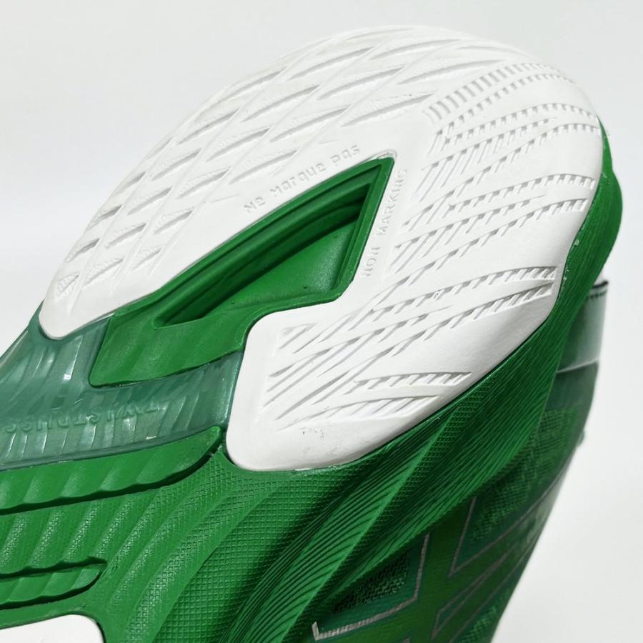 【サイズ交換送料無料】アシックス 2E 4E バレーボールシューズ V-SWIFT FF 3 SO オリジナルデザイン ローカット 紐タイプ 幅広 ワイド 甲高 白×緑×銀 VA17 | ASICS | 19