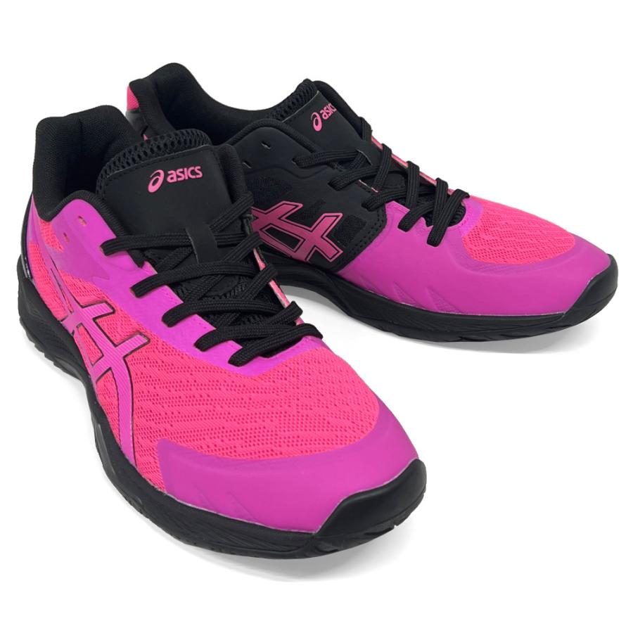 【サイズ交換送料無料】アシックス 2E バレーボールシューズ V-SWIFT FF 3 SO オリジナルデザイン ローカット 紐タイプ メンズ レディース ピンク×黒 VA22 |  | 04