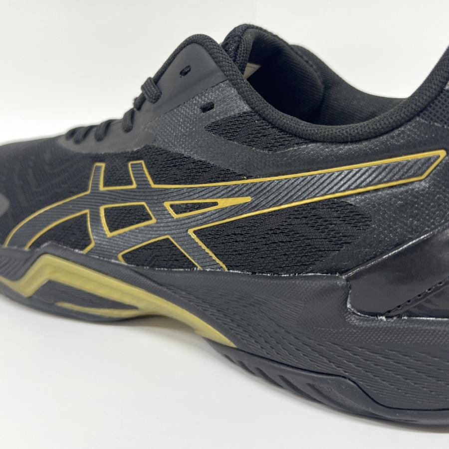 【サイズ交換送料無料】アシックス 2E バレーボールシューズ V-SWIFT FF 3 SO オリジナルデザイン ローカット 紐タイプ メンズ レディース 黒×金 VA24 |  | 10
