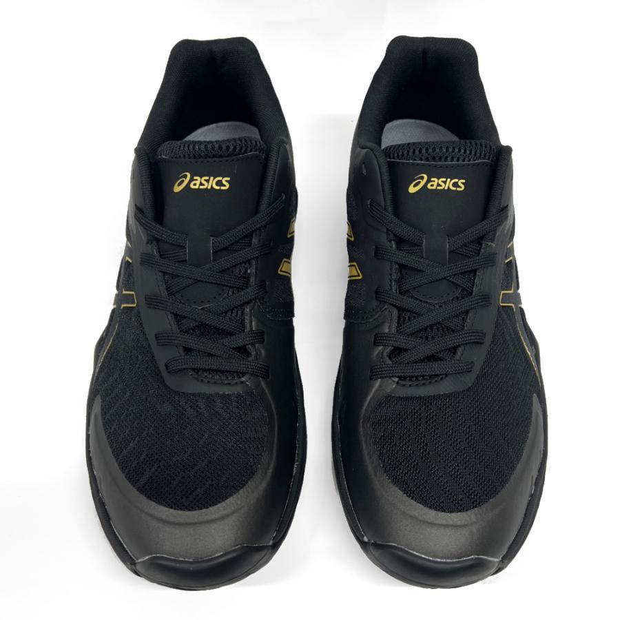 【サイズ交換送料無料】アシックス 2E バレーボールシューズ V-SWIFT FF 3 SO オリジナルデザイン ローカット 紐タイプ メンズ レディース 黒×金 VA24 |  | 03