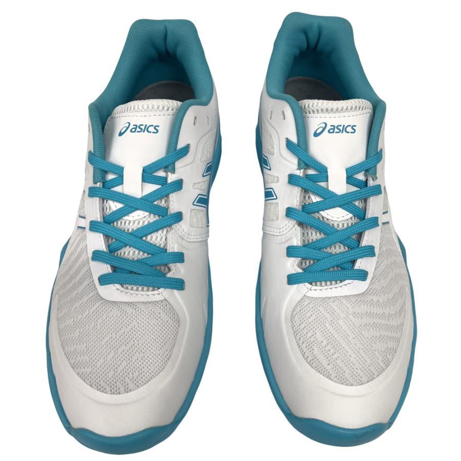 【サイズ交換送料無料】アシックス 2E バレーボールシューズ V-SWIFT FF 3 SO オリジナルデザイン ローカット 紐タイプ メンズ レディース 白×水色 VA29 | ASICS | 03