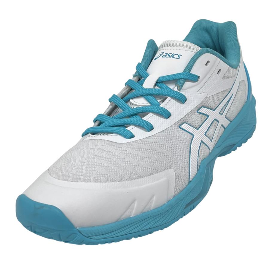 【サイズ交換送料無料】アシックス 2E バレーボールシューズ V-SWIFT FF 3 SO オリジナルデザイン ローカット 紐タイプ メンズ レディース 白×水色 VA29 | ASICS | 05