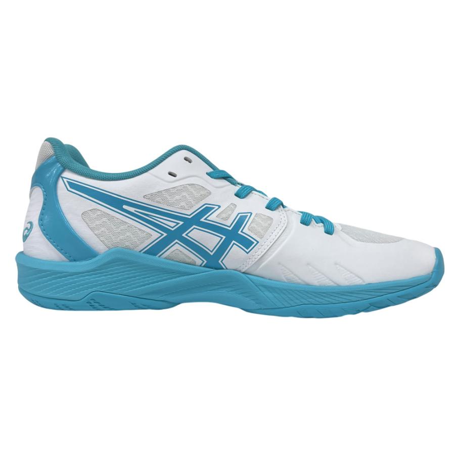 【サイズ交換送料無料】アシックス 2E バレーボールシューズ V-SWIFT FF 3 SO オリジナルデザイン ローカット 紐タイプ メンズ レディース 白×水色 VA29 | ASICS | 07
