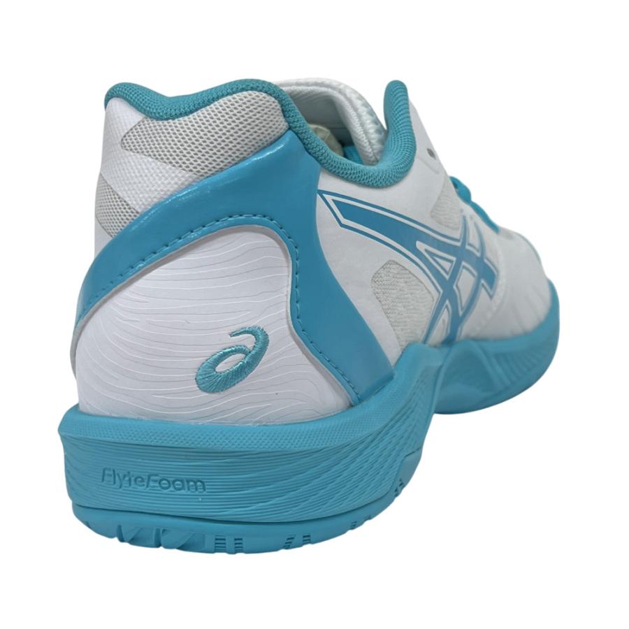【サイズ交換送料無料】アシックス 2E バレーボールシューズ V-SWIFT FF 3 SO オリジナルデザイン ローカット 紐タイプ メンズ レディース 白×水色 VA29 | ASICS | 08