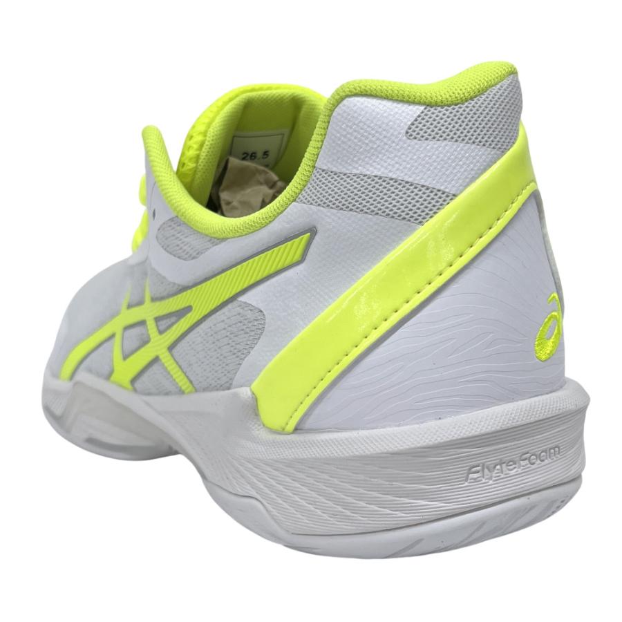 【サイズ交換送料無料】アシックス 2E バレーボールシューズ V-SWIFT FF 3 SO オリジナルデザイン ローカット 紐タイプ メンズ レディース 白×黄色×銀 VA30 | ASICS | 12