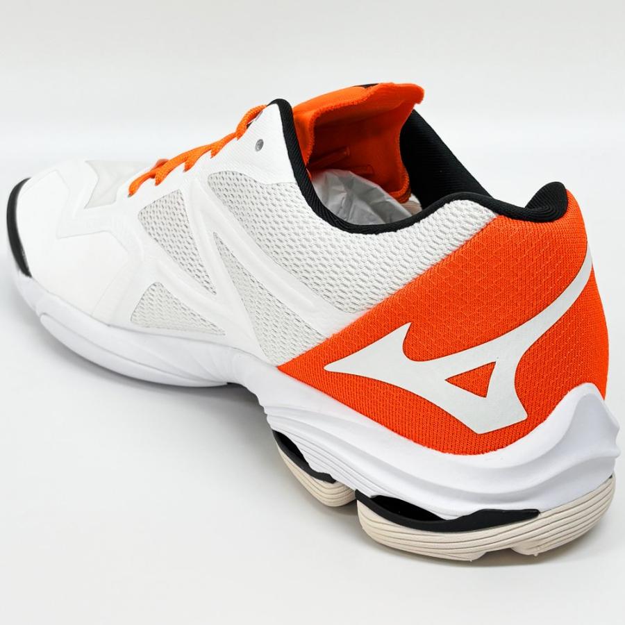 Mizuno バレーボールシューズ ホワイト・オレンジ MIZUNO（ミズノ） 【サイズ交換送料無料】ミズノ バレーボールシューズ
