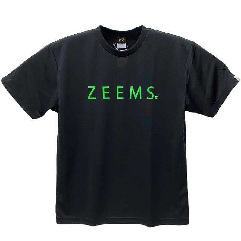 Zeems ブラック×グリーンS、Mのみ ジームス 野球 半袖 Tシャツ