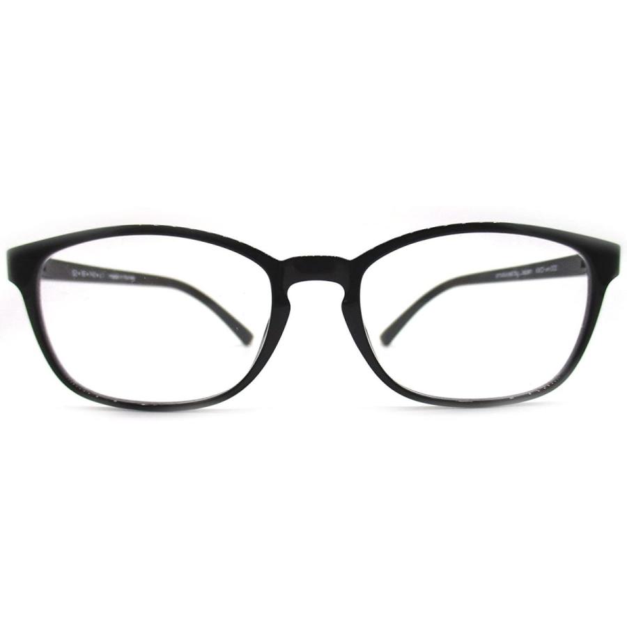 老眼鏡 ウェリントン リーディンググラス シニアグラス 軽量 超弾性素材 TR90 (ブラック,+1.50)｜linestore｜03