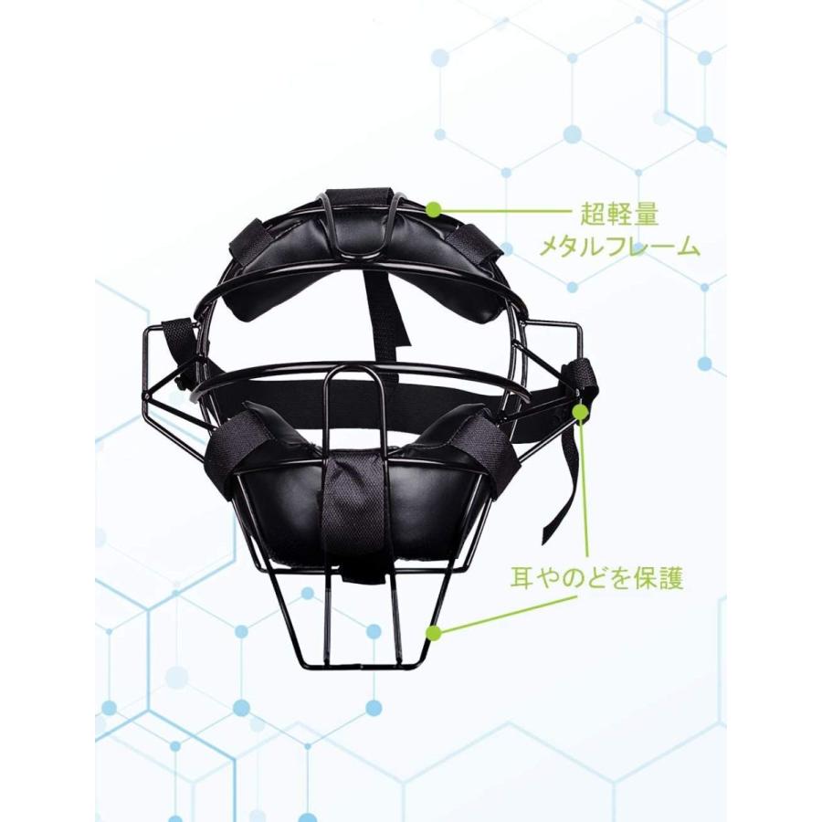 Shengshou 保護フェイスマスク 野球 ソフトボール防具 キャッチャー運動保護 大人用 安い購入 フェイスガード マスク ブラック