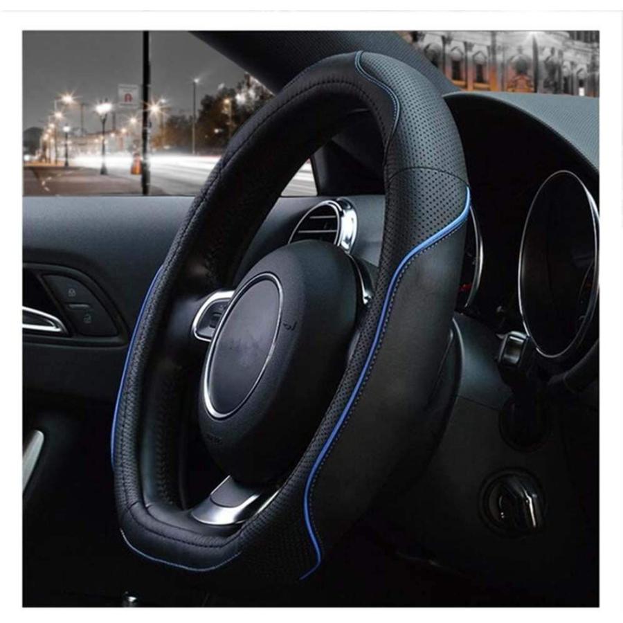 Zatooto ハンドルカバー Sサイズ 軽自動車 ｄ型 高級 本革 かっこいい 汚れ 滑りにくい 太め 手触りよし ３ｄグリップ セレナ