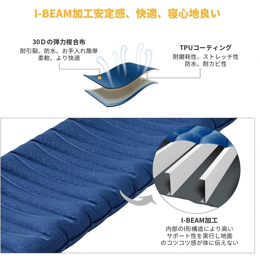 レビューで送料無料 Kingcamp エアーマット キャンプマット 厚い 広い 保温 防水 シングル 二人用 Tpu生地 防水 中凹デザイン 居心地良い 車中泊 日本製 Www Aqtsolutions Com
