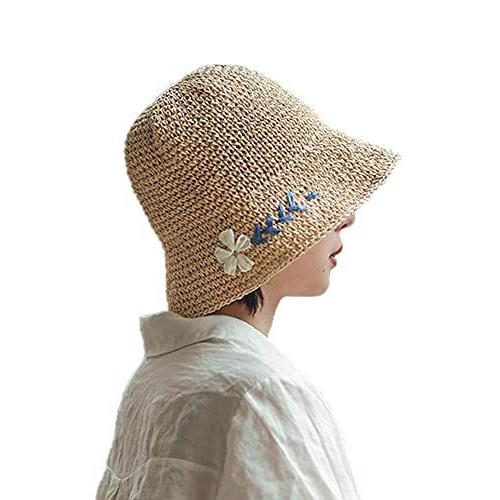 帽子 レーディス 麦わら帽子 春夏 人気 花柄 可愛い 小顔効果 折りたたみ サイズ調整