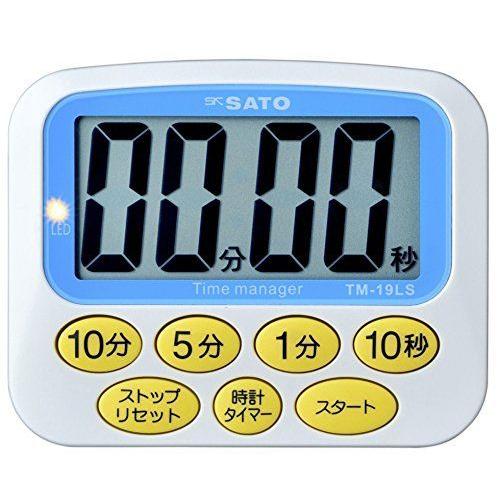佐藤計量器 SATO タイマー 大型 店舗 TM-19LS 最大83%OFFクーポン マグネット付 1709-02 時計付