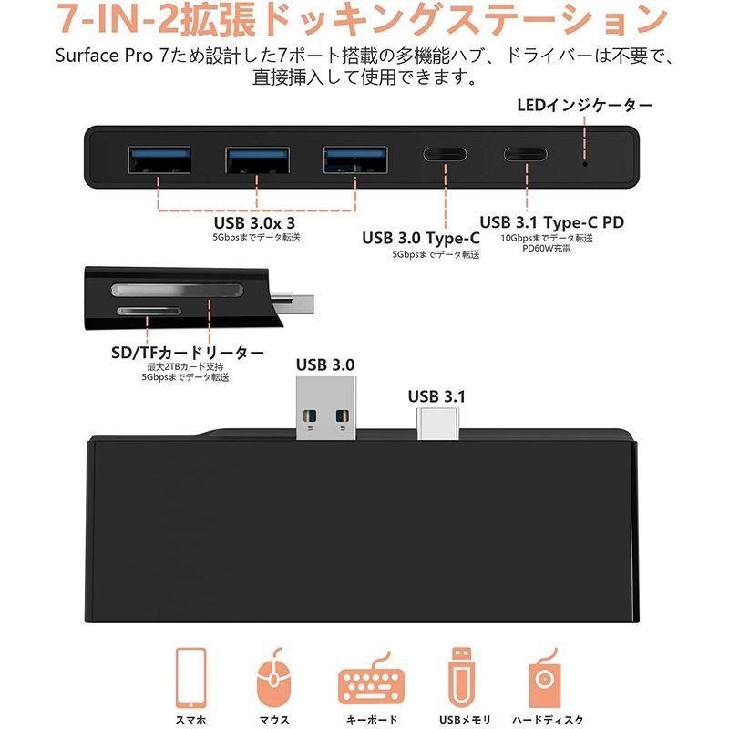 使い勝手の良い Surface Pro 7 Usb 3 0 ハブ Arkidyn 10gbps全機能type Cポート 1 Pd 60w急速充電 高速データ Discoversvg Com