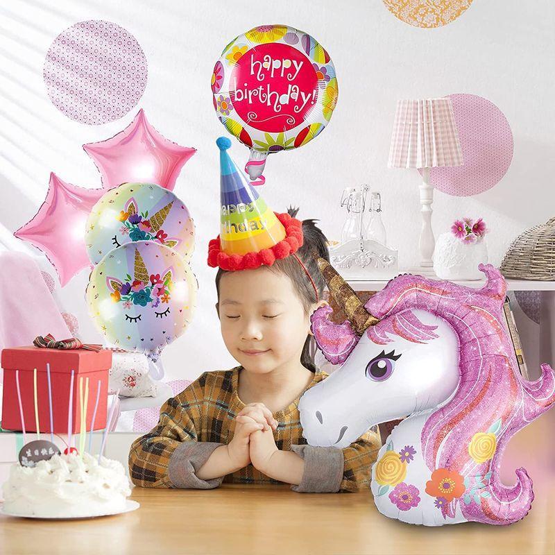誕生日 飾り付け 数字 バルーン 女の子 8歳 40インチ ユニコーン クラウン 巨大 風船 Happy Birthday バースデー ガー Line Store 通販 Yahoo ショッピング