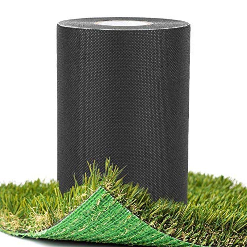 Salinr 人工芝固定用テープ 片面テープ 幅150MM 長さ10M 自己接着 最安値挑戦 強力 合成芝生 ブラック 庭 人工芝連結用 ガーデン 飾り 数量限定アウトレット最安価格