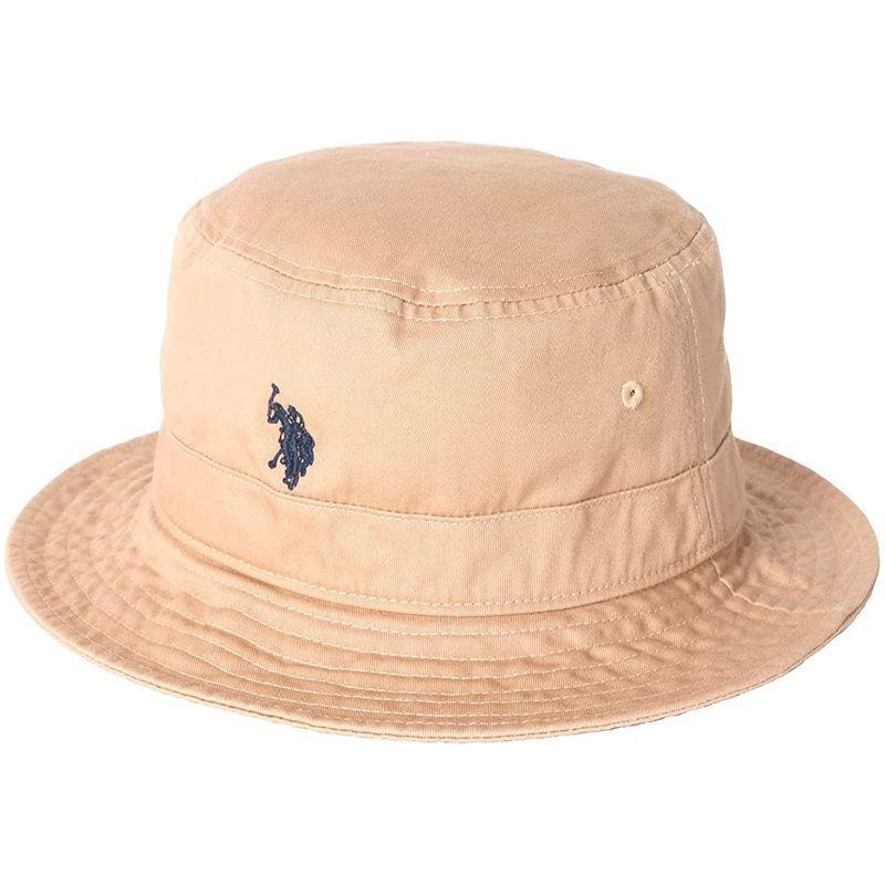 数々の賞を受賞 ユーエスポロアッスン 帽子 ハット メンズ 綿 バケットハット 無地 ロゴ刺繍 ベージュ Free Supplystudies Com