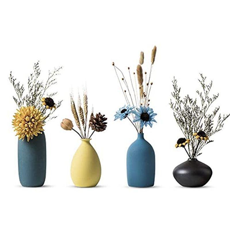 フラワーベース かわいい 花瓶 小さめ 陶器 レビュー高評価の商品 つや消し面 おしゃれ インテリア装飾 生け花 欧モダン 和風 花器 一輪挿し シンプルデザイン