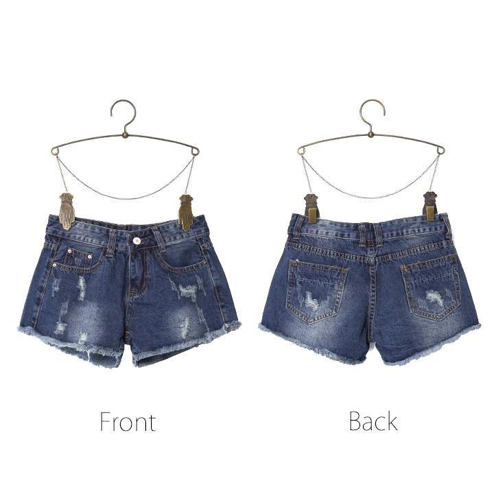 【美品】rag&bone ショートパンツ ヴィンテージ ダメージ加工 USA製 デニム ショートパンツ ダメージ加工 ホットパンツ レディース