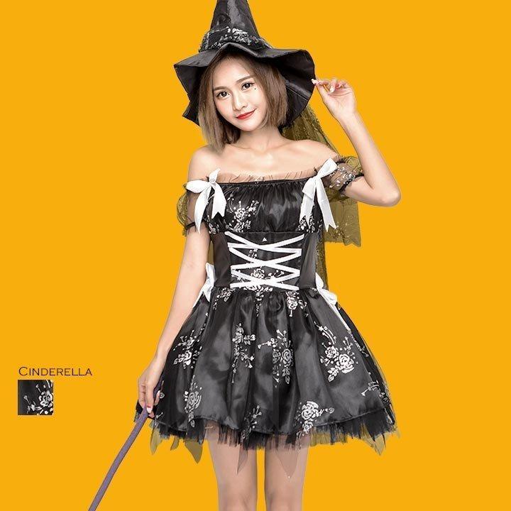 コスプレ 魔女 ハロウィン コスチューム 帽子 仮装パーティー ドレス フリーサイズ ブラック 黒 魔女 Hw16 Ld01 Hwps9018 Hwps9018 Cinderellaドレス通販ヤフー店 通販 Yahoo ショッピング