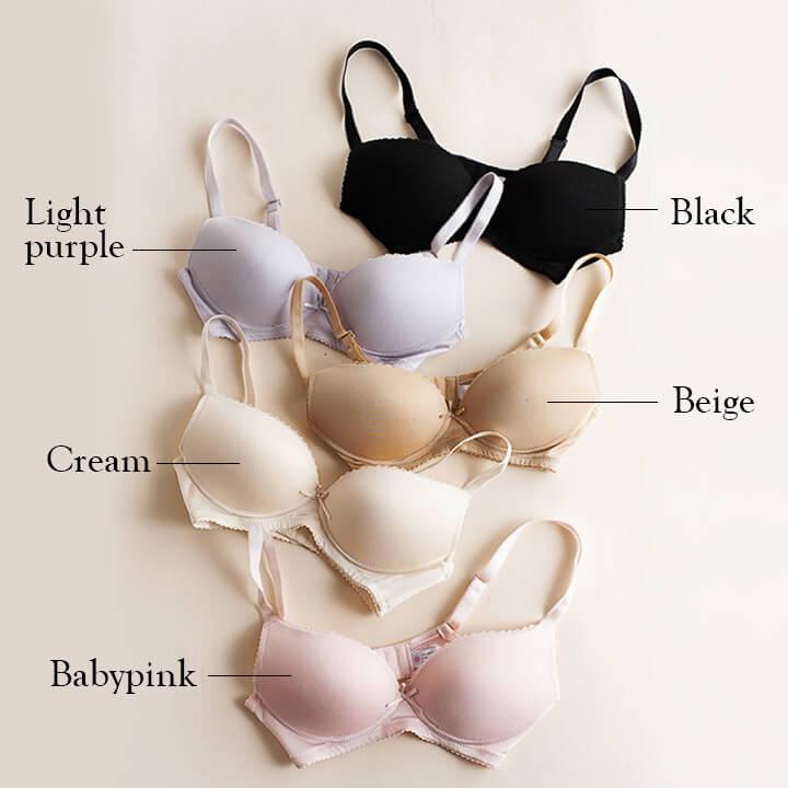 ブラジャー ノンワイヤー シームレス フィット ワイヤレスブラジャー ブラ ナイトブラ おしゃれ 盛れる 谷間 可愛い ３列 下着 インナー 大きいサイズ 黒 mx030 | You Color | 06