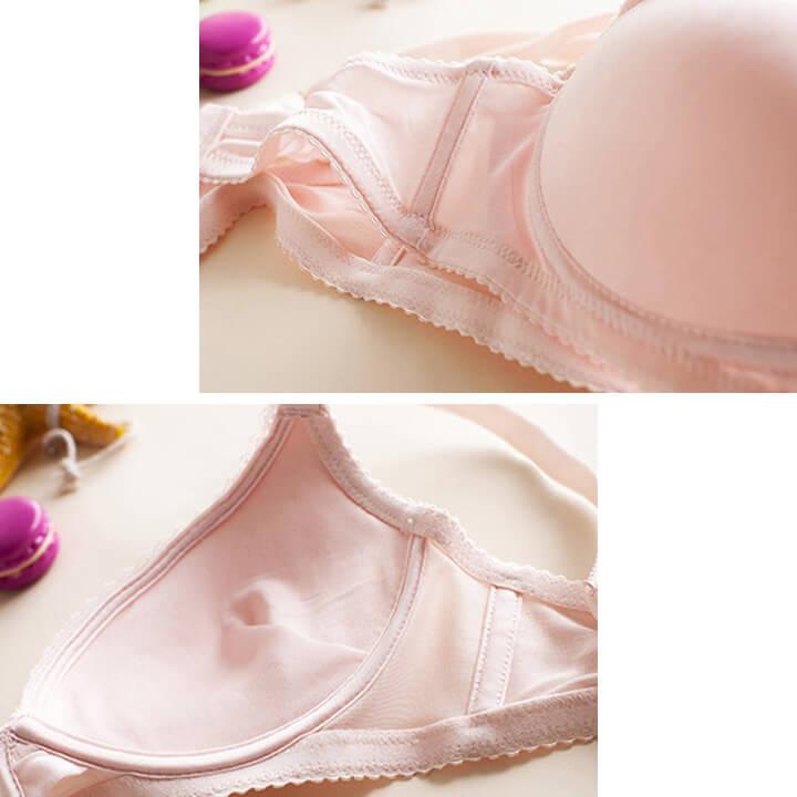 ブラジャー ノンワイヤー シームレス フィット ワイヤレスブラジャー ブラ ナイトブラ おしゃれ 盛れる 谷間 可愛い ３列 下着 インナー 大きいサイズ 黒 mx030 | You Color | 08