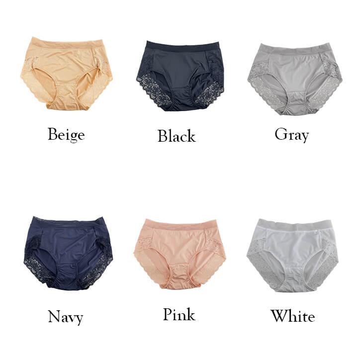 【M-XL】ショーツ レディース パンツ パンティー 大きめ ゆったり 20代 30代 40代 シンプル かわいい 伸縮性 レース 黒 紺 白 mx331 | You Color | 07