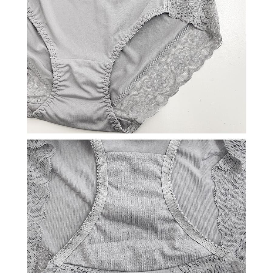 【M-XL】ショーツ レディース パンツ パンティー 大きめ ゆったり 20代 30代 40代 シンプル かわいい 伸縮性 レース 黒 紺 白 mx331 | You Color | 14