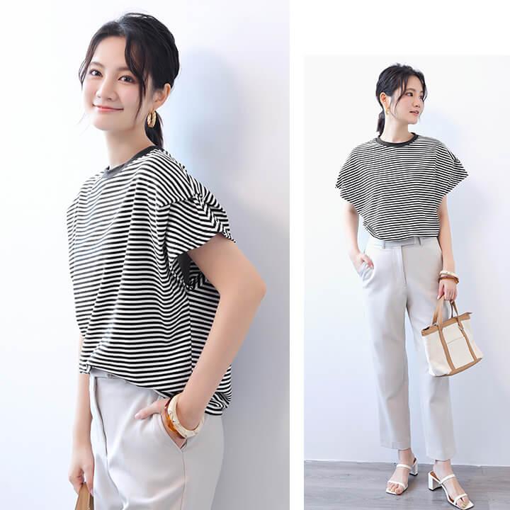 You Color Tシャツ トップス レディース 半袖 夏 春 無地 ボーダー
