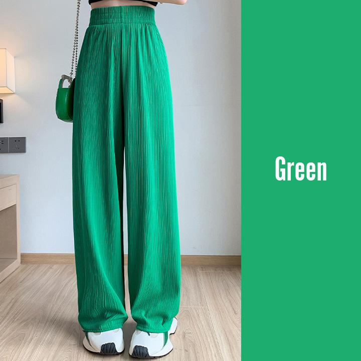 オムプリッセ　プリーツパンツ　ストレート　薄緑 オムプリッセプリーツパンツストレート薄緑