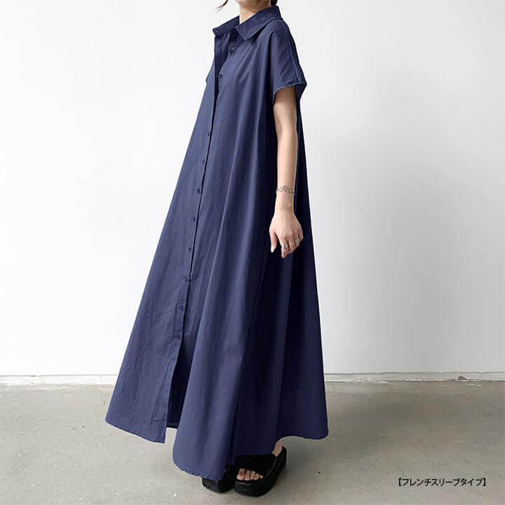 ◆春秋 ルーズ シャツ ドレス ロング シンプル 重ね着 ◇春秋 ルーズ シャツ ドレス ロング シンプル 重ね着