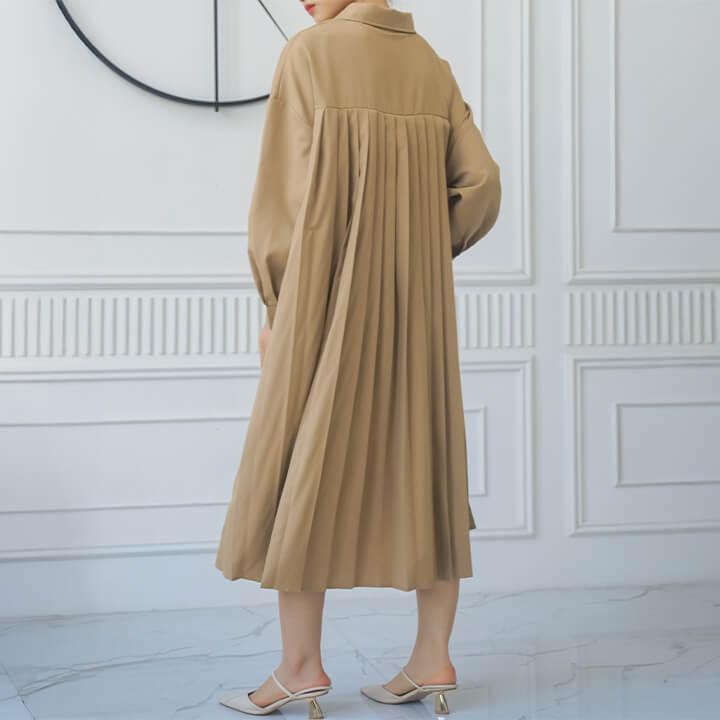 新品未使用 プリーツプリーズ ロングワンピース ジャケット ゴールド 羽織 L You Color プリーツワンピース ワンピース レディース ロング