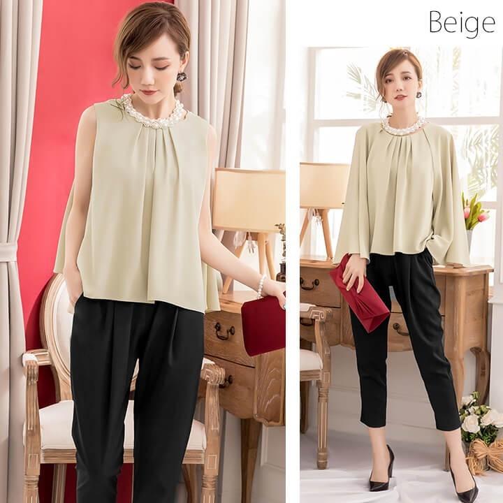 You Color パンツドレス セットアップ パンツスーツ 結婚式 大きい