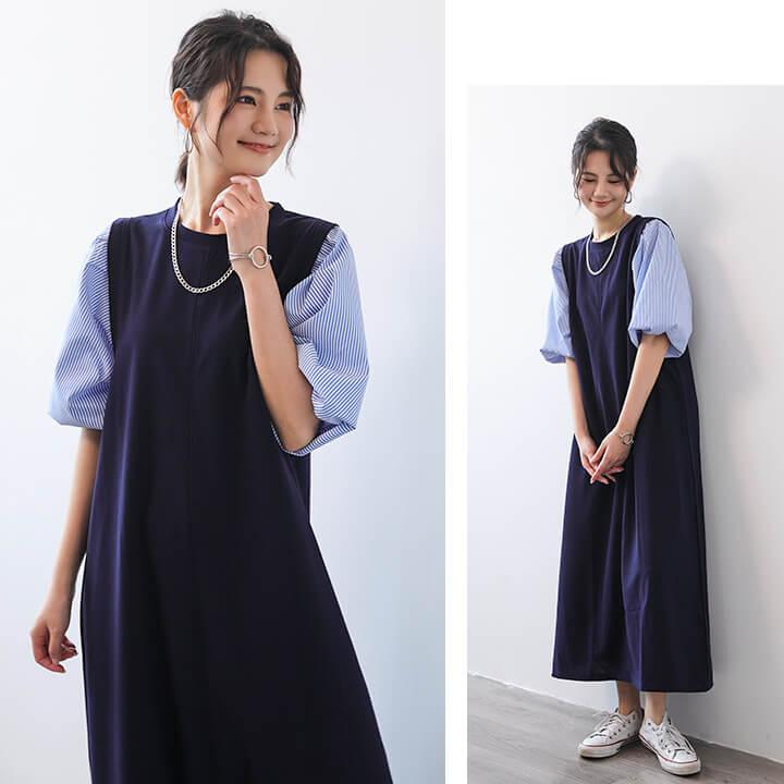 Y’s ドッキングワンピース、ワンピース、ロングワンピース　サンプル新品 You Color 【訳あり】ワンピース レディース カジュアル ロング