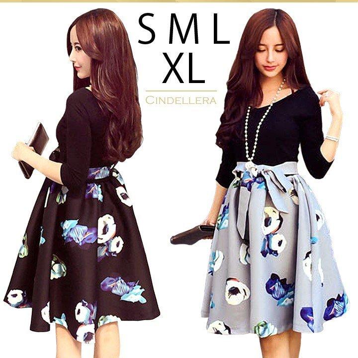パーティードレス 大きいサイズ エレガント ワンピース ミニドレス 長袖ドレス 同窓会 謝恩会 10代 演奏会 S M L Xl ワンピース ハイウェスト Xb6314 Xb6314 Cinderellaドレス通販ヤフー店 通販 Yahoo ショッピング